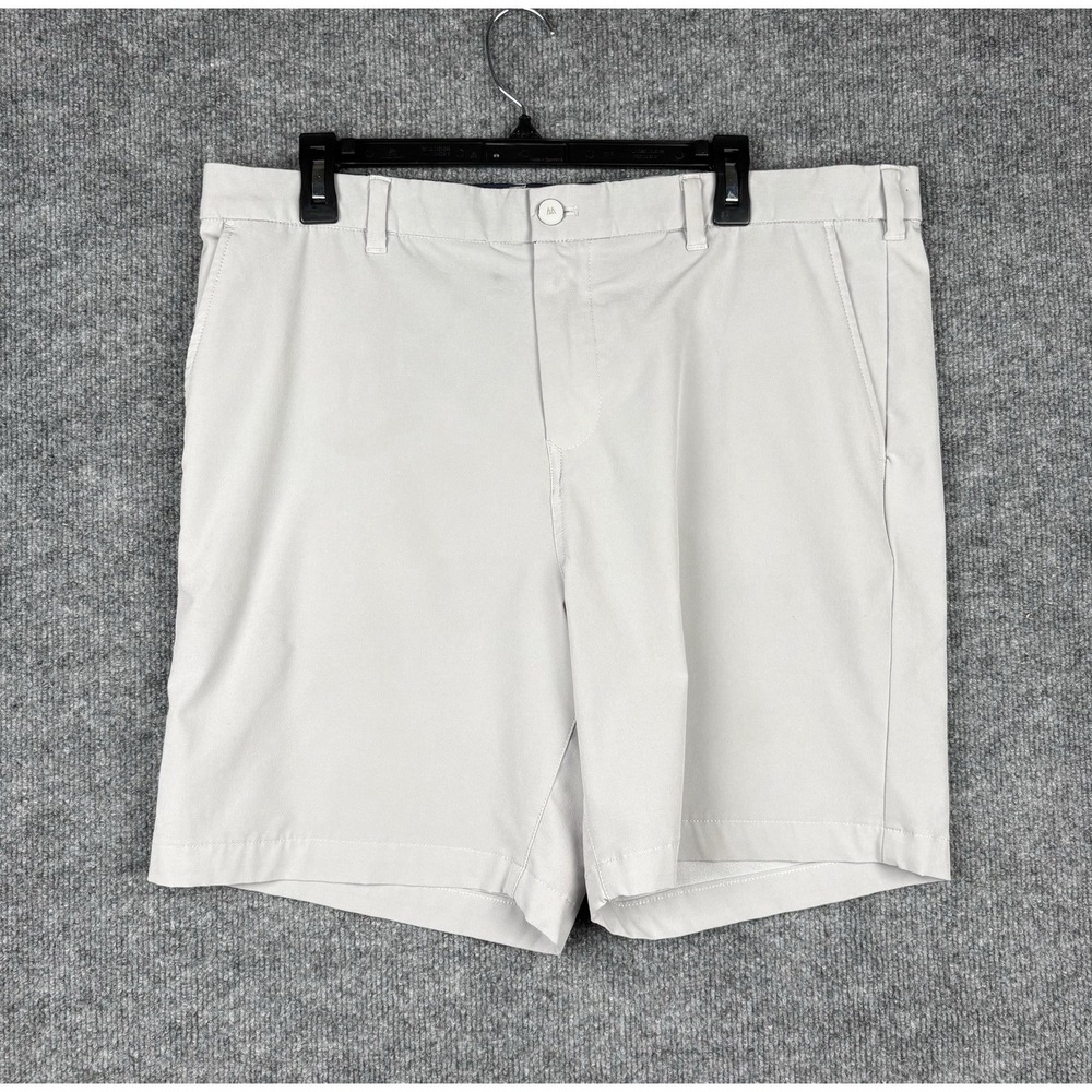 Mizzen+Main Helmsman Shorts Mens 38 Gray 8" Performance Stretch Golf Chino